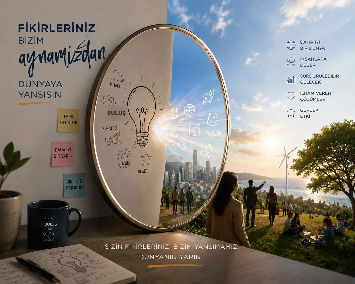 Fikirleriniz aynamızdan dünyaya yansır